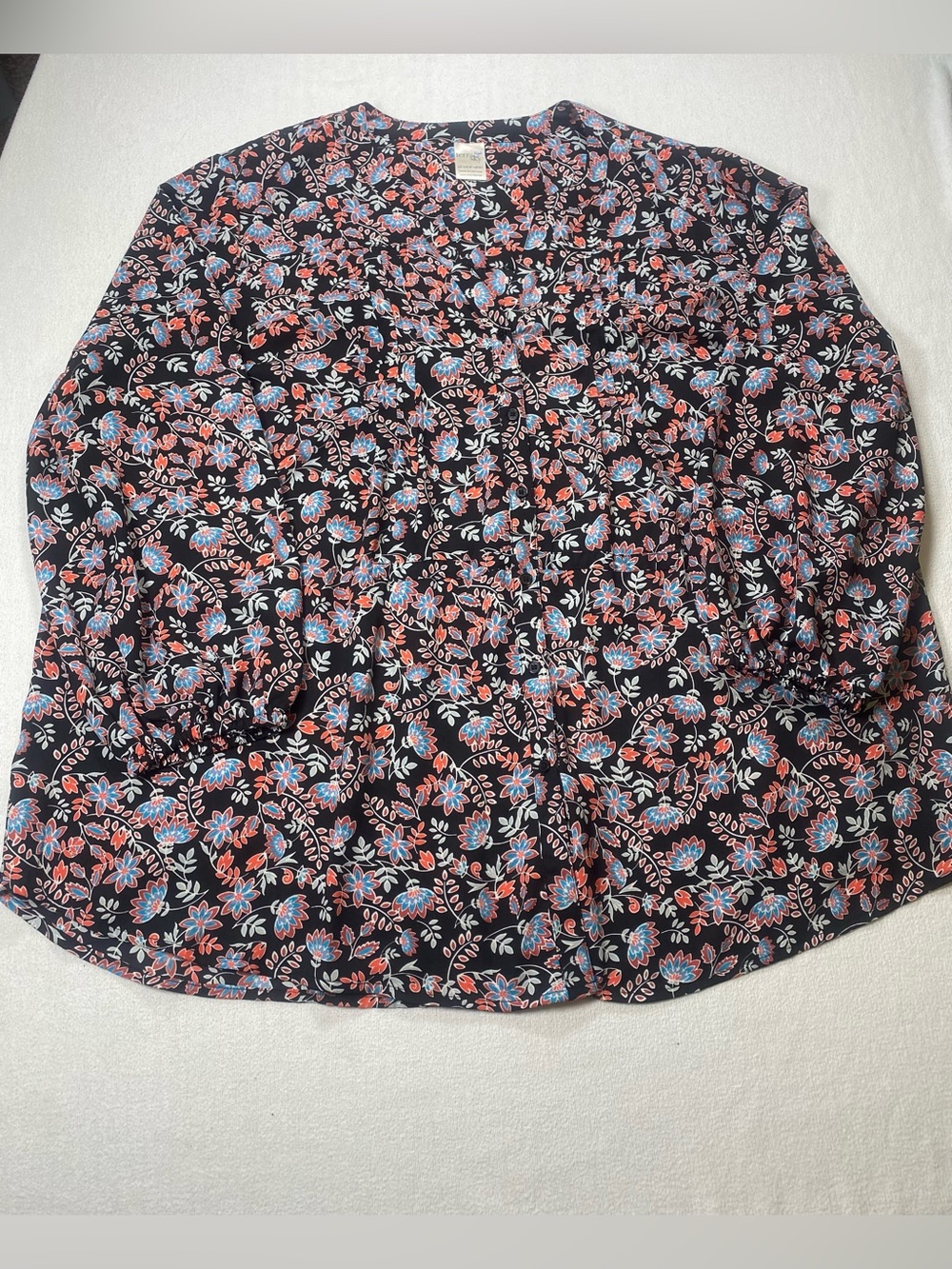 Terra & Sky Floral Blouse size 1X